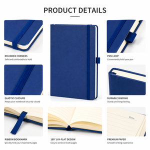 Taccuino Diario di Alta Qualità in Similpelle PU con Copertina Rigida A5 A6, <span class=keywords><strong>Quaderno</strong></span> per Ufficio a Righe con Stampa Personalizzata e Logo - Product Image 3