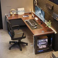 Bureau d'angle double style nordique pour ordinateur, mobilier de bureau à domicile et de gaming, vente en gros, fabricant OEM ODM personnalisé