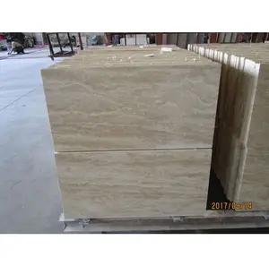 Exterior vein Honed travertine stone facade tile