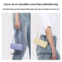 L'ombrelle classique à six plis avec sac de transport est conçue pour les femmes comme un cadeau, offrant une protection solaire et un design compact.