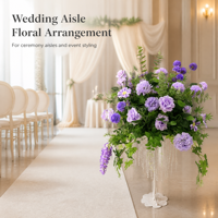 Boule de fleurs artificielles éclatante et luxuriante, chemin de table de mariage, centre de table pour salle à manger d'hôtel, banquet, événement, fête, décoration