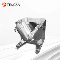 Mélangeur de poudre tridimensionnel TENCAN 50L, moteur haute efficacité, entraînement par engrenages, faible bruit, acier inoxydable SUS304 pour produits chimiques