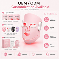 Masque facial LED 5D personnalisé de qualité supérieure, 90 LED, 1072 830 633 590 nm, thérapie par lumière rouge, masque facial, équipement de soin de la peau, fabricant