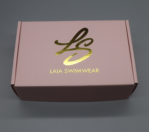 Cajas de envío de embalaje de ropa cosmética Rosa duradera de gama alta con logotipo personalizado de diseño libre al por mayor materiales reciclados mate - Product Image 2