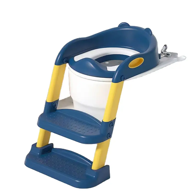 幼児用折りたたみ式トイレトレーニングシート小便器背もたれ椅子調節可能なステップスツールはしご安全なトイレチェア幼児用