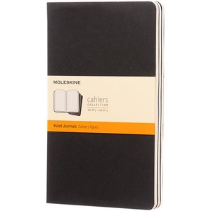 Taccuino a Righe Moleskine Cahier L 100 Pagine, Organizer Rilegato con Copertina Rigida in Pelle PU, Stile Stampato Modello 107158-2 - Product Image 1