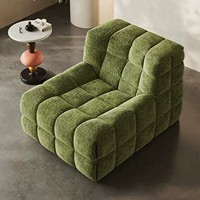 Vente directe usine : Canapé sectionnel en tissu, style décontracté, texture gaufrée rétro, design bloc de tofu Deers Island, pour usage domestique, canapé simple