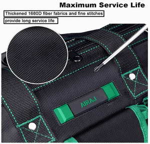 Sac à outils professionnel pour artisans en PVC imperméable et résistant, base en caoutchouc moulé rigide, ceinture d'électricien, ensembles de sacs à outils, kits - Product Image 4