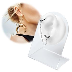 Modelo de Oreja para Exhibición de Joyería, Orejas Falsas de Silicona para Práctica de Perforación, Modelos Humanos de Silicona Suave Blanca, Morado y Azul - Product Image 5