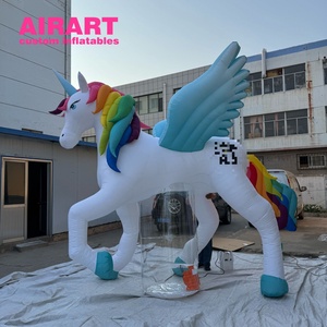 Mascotte Gonfiabile a Forma di Cavallo per Feste Estive in Spiaggia, Decorazione per Festival Musicali e Case in Paglia - Product Image 4