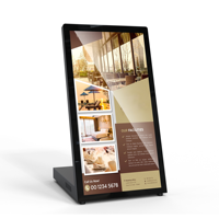 Tablette PC Android tactile capacitif LCD 10 pouces en forme de L, noire, pour affichage portrait, lavable, pour intérieur, salle de réunion, hôtel, banque, OEM