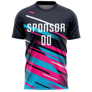 เสื้อฟุตบอลดีไซน์ใหม่ ยูนิเซ็กซ์ คุณภาพสูง ระบายอากาศได้ดี เสื้อสโมสรฟุตบอล แขนสั้น โพลีเอสเตอร์ 100% ปรับแต่งได้ - Product Image 2