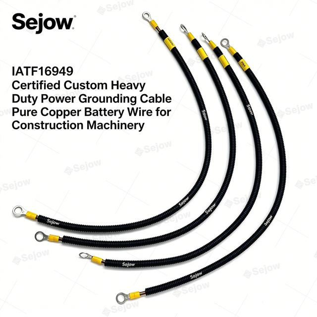 IATF16949 Certified Custom Heavy Duty Power Grounding Cable Pure Copper Battery Wire for Construction Machinery