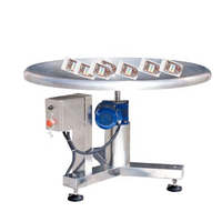 Table de collecte de sacs rotative automatique en acier inoxydable pour systèmes d'emballage à la fin de ligne
