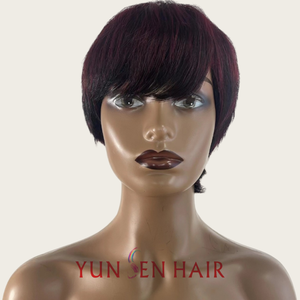 Peluca de Cabello Humano Corto de Primera Calidad con Gorro Completo para Mujer |   Cabello 100% Natural |   Natural y Ligero - Product Image 4