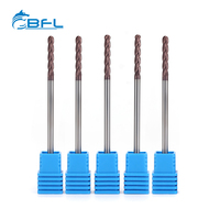 BFL Carburo de tungsteno Extendido 4 flauta Ball nose End Mill Herramientas de corte CNC Ball 4f Ball nose end Mill