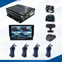 Sistema de Seguridad Vehicular HD de 10.1 Pulgadas, 4 Canales, MDVR, IA, ADAS, DMS, BSD, Kit de Grabación 4G WIFI con 4 Cámaras de Reversa para Camiones Pesados OEM