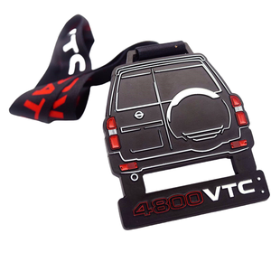 Émirats arabes unis voiture exposition clé voiture médaille porte-clés prix pour saoudien 3D noir pneu fleur jardin bâtons personnalisé sport médailles avec sangle - Product Image 4