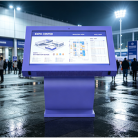Écran LCD extérieur haute luminosité Ik10 de 55 pouces, totem numérique, IP65, étanche, anti-UV, pour station-service extérieure