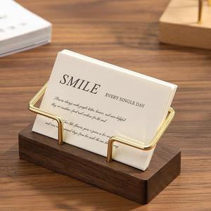 Kệ trưng bày quảng cáo hiện đại cao cấp, hộp đựng đồ, giá để danh thiếp bằng gỗ sáng tạo để bàn - Product Image 1