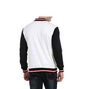 2026 Formula1 Industries Men's Varsity Jacket White Color Black Sleeves 100% <b>Wool</b> Waterproof Reversible Fleece Lining Winter - Product Image 3