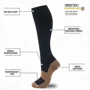 Влагоотводящие дышащие Компрессионные носки для женщин и мужчин, 20-30 мм рт. Ст., лучшие для медсестер, путешествий, беременности