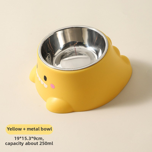 Bacia do aço inoxidável <span class=keywords><strong>pet</strong></span>, gato e cão beber tigela, pé alto anti derrapante e anti knock talheres, proteção do pescoço boca inclinada - Product Image 5