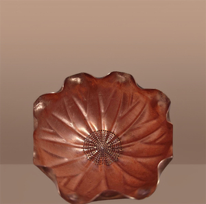 ปั๊มลายลึกสำหรับงานฝีมือตามสั่งชามผลไม้ทองเหลืองทองแดงทองเหลืองทรงดอกไม้อะไหล่ตกแต่งบ้าน - Product Image 3