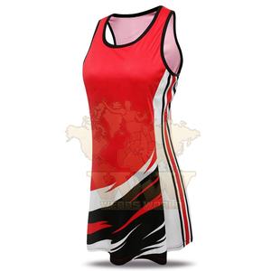 <b>Women's</b> Polyester Netball Uniforms Printed Sublimation Heat Transfer Netball <b>Dresses</b> - Product Image 4