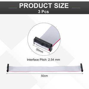 Meccanixity FFC/FPC Flat Ribbon Cable 24 Pin 50cm Long 2.54mm Pitch Jumper Wire for Electronics Connectors - Product Image 2