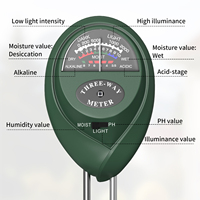 Testeur de sol analogique 3 en 1, capteur d'humidité du sol, de pH et de luminosité, détecteur de sol intelligent pour jardin/plante/ferme