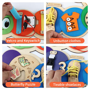 Montessori Sensory Autism Pädagogisches Reises pielzeug Vorschule Aktivität Busy Board für Kleinkinder 1 <span class=keywords><strong>2</strong></span> 3 4 Jahre alte Jungen & Mädchen Geschenke - Product Image 5