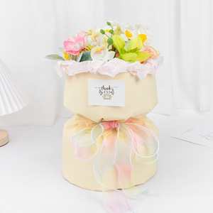 Nine-Colored Ribbon Gradient Fishtail Tulle Overlocked Ribbon 5H81 Organza DIY Craft Bow Decoration Bouquet Wrapping - Product Image 4