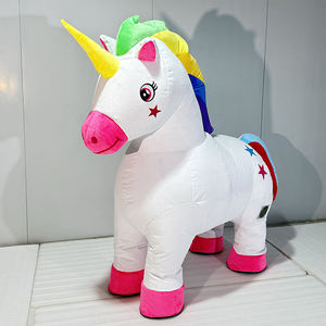 Costume de mascotte <span class=keywords><strong>licorne</strong></span> gonflable géant marchant à 4 pattes de 2/2 m avec des personnes debout à l'intérieur - Product Image 1