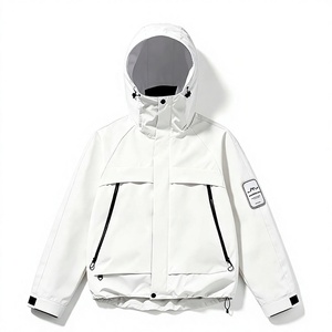 Veste imperméable surdimensionnée unisexe à capuche coupe-vent avec plusieurs poches zippées, veste hardshell pour la randonnée en plein air, le <span class=keywords><strong>ski</strong></span>, Gorpcore - Product Image 3