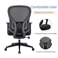Fauteuil de Direction Ergonomique avec Design Moderne, Siège en Maille, Réglage Manuel de la Hauteur, Pivotant pour Bureau à Domicile, Hôtel, Personnalisable