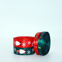 Ruban en polyester imprimé pour Noël, rubans personnalisés double face, ruban de Noël de haute qualité, rouleau de ruban Joyeux Noël