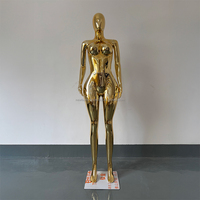 Mannequin Femme Gros Doré Grande Taille Corps Entier Modèles d'Affichage pour Boutiques de Lingerie Grande Taille Vêtements Femmes Rondes Plastique BBL