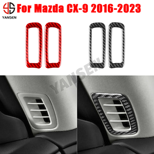 Para Mazda CX9 2016 2017 2018 2019 2020 2021 2022 2023 accesorios de fibra de carbono para puerta Interior de coche pegatina embellecedora de salida de aire - Product Image 2