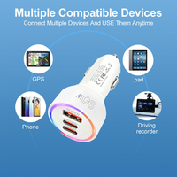 Adaptateur universel de voiture 90W, chargeur de voiture USB-C, chargeur mobile 30W Gan Pd Pps Qc 4.0, prise allume-cigare de voiture 12V 24V