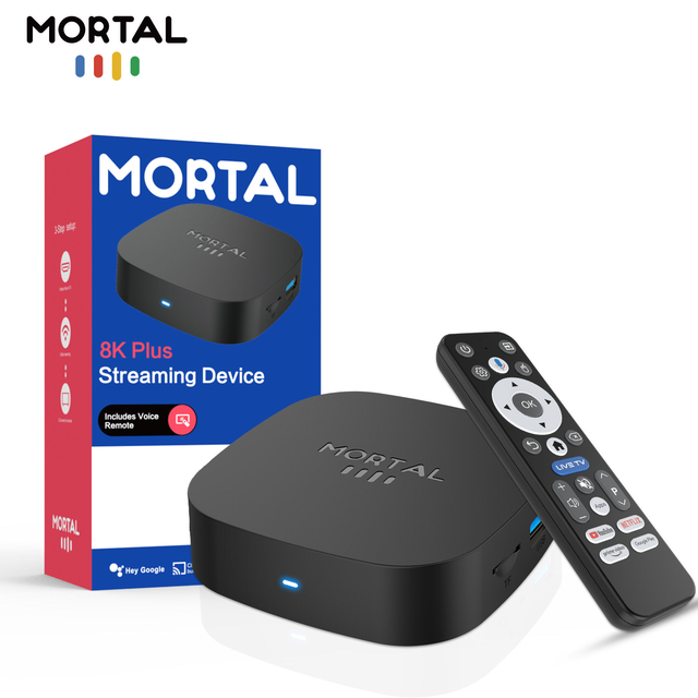 Hot Selling Mortal T1+ Android 16 RK3518 Smart Streaming Set Top Box OEM/ODM 4K 60fps WiFi6 Quad Core 4k Android Tv Box