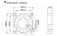 Ventilateur de refroidissement axial DC transparent haut de gamme 30x30x7mm, faible bruit, pour boîtier PC, mini-électronique, service OEM