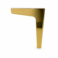 Pieds de meubles en métal de bonne qualité pour lits, canapés, armoires, tables - Quincaillerie en fer durable, design moderne Trident, personnalisable, utilisation multi-espaces