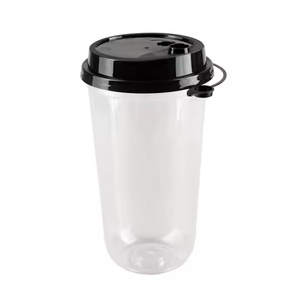 U Shape Cup Clear Disposable Plastic <b>Boba</b> <b>Bubble</b> Milk Tea Camping Take Away Cup - Product Image 5