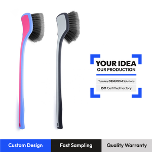 <span class=keywords><strong>Cepillo</strong></span> de limpieza de neumáticos de coche de mango largo TB-L002, con agarre bicolor de PP+TPR y cerdas onduladas de punta dividida, 19.7 pulgadas - Product Image 1