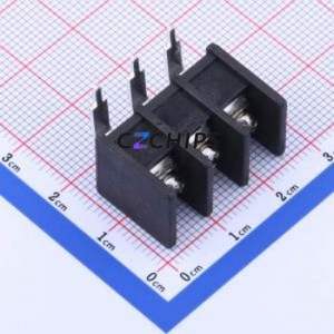DBT30R-7.62-3P-BK-P Barrier Terminal Block Bent Lead Through Hole,P=7.62mm Connector Two Sides 7.62mm 1x3P Right Angle Pin - Product Image 1