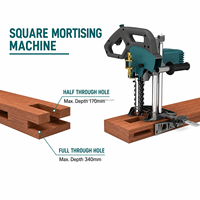 Machine à mortaiser portative 2500W, mortaiseuse à chaîne, perceuse à trous carrés pour le bois, machine à rainurer le bois