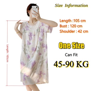 Nuova <span class=keywords><strong>Camicia</strong></span> <span class=keywords><strong>da</strong></span> <span class=keywords><strong>Notte</strong></span> Comoda in <span class=keywords><strong>Viscosa</strong></span> per Donna, Vestito Estivo Sottile con Stampa alla Moda, Maniche Corte e Collo Tondo, Abbigliamento <span class=keywords><strong>da</strong></span> Casa - Product Image 5