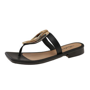 Infradito Estive da <span class=keywords><strong>Donna</strong></span> Open Toe 2025, <span class=keywords><strong>Ciabatte</strong></span> Casual di Nicchia con Punta Quadrata e Fibbia Metallica Versatile per Casa, Esterno e Spiaggia - Product Image 6