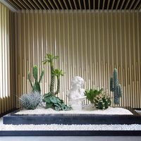 Plantes artificielles décoratives : Cactus pour salles de diffusion en direct, plantes en pot artificielles pour vitrines intérieures, plantes en pot sur le thème du désert